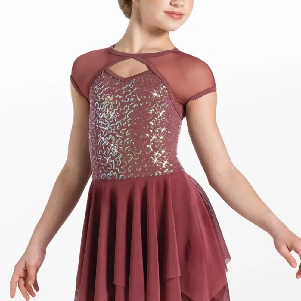 Elegant Burgundy Kids Costume Dress